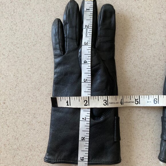 Byrnes & Baker Leather Gloves Rabbit Fur Lining Size M - NWOT - Picture 5 of 9